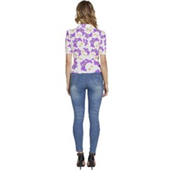 Puffed Short Sleeve Button Up Jacket 