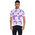 Purple Owl Pattern Background Men s Short Sleeve Cycling Jersey