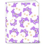 Purple Owl Pattern Background 8  x 10  Softcover Notebook