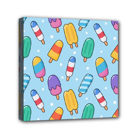 Cute Kawaii Ice Cream Seamless Pattern Mini Canvas 6  x 6  (Stretched) from ArtsNow.com