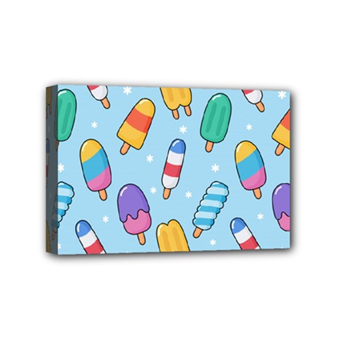 Cute Kawaii Ice Cream Seamless Pattern Mini Canvas 6  x 4  (Stretched) from ArtsNow.com