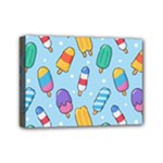 Cute Kawaii Ice Cream Seamless Pattern Mini Canvas 7  x 5  (Stretched)
