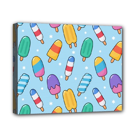 Cute Kawaii Ice Cream Seamless Pattern Canvas 10  x 8  (Stretched) from ArtsNow.com