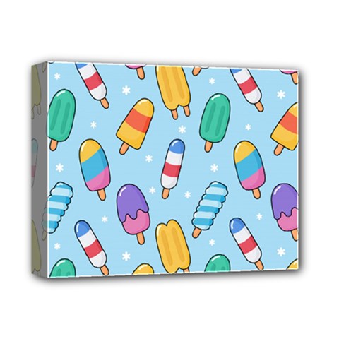 Cute Kawaii Ice Cream Seamless Pattern Deluxe Canvas 14  x 11  (Stretched) from ArtsNow.com