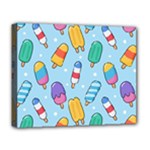 Cute Kawaii Ice Cream Seamless Pattern Deluxe Canvas 20  x 16  (Stretched)