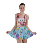Cute Kawaii Ice Cream Seamless Pattern Mini Skirt