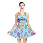 Cute Kawaii Ice Cream Seamless Pattern Reversible Skater Dress