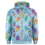 Cute Kawaii Ice Cream Seamless Pattern Men s Zipper Hoodie