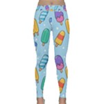 Cute Kawaii Ice Cream Seamless Pattern Classic Yoga Leggings