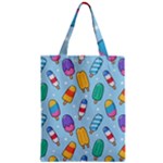 Cute Kawaii Ice Cream Seamless Pattern Zipper Classic Tote Bag