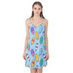 Cute Kawaii Ice Cream Seamless Pattern Camis Nightgown 