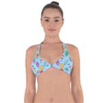 Cute Kawaii Ice Cream Seamless Pattern Halter Neck Bikini Top