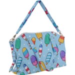 Cute Kawaii Ice Cream Seamless Pattern Canvas Crossbody Bag
