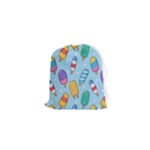 Cute Kawaii Ice Cream Seamless Pattern Drawstring Pouch (XS)