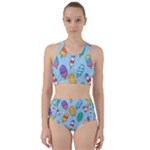 Cute Kawaii Ice Cream Seamless Pattern Racer Back Bikini Set