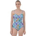 Cute Kawaii Ice Cream Seamless Pattern Sweetheart Tankini Set