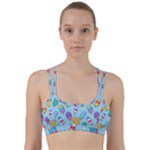 Cute Kawaii Ice Cream Seamless Pattern Line Them Up Sports Bra
