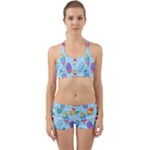 Cute Kawaii Ice Cream Seamless Pattern Back Web Gym Set
