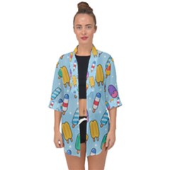 Open Front Chiffon Kimono 