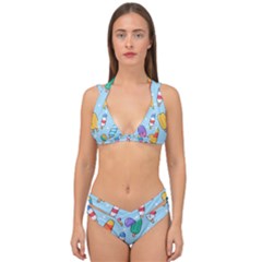 Double Strap Halter Bikini Set 