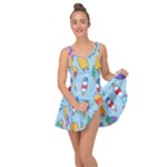 Cute Kawaii Ice Cream Seamless Pattern Inside Out Casual Dress