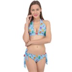 Cute Kawaii Ice Cream Seamless Pattern Tie It Up Bikini Set