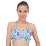 Cute Kawaii Ice Cream Seamless Pattern Basic Training Sports Bra