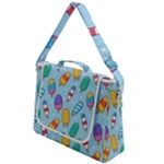 Cute Kawaii Ice Cream Seamless Pattern Box Up Messenger Bag