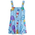Cute Kawaii Ice Cream Seamless Pattern Kids  Layered Skirt Swimsuit