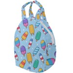 Cute Kawaii Ice Cream Seamless Pattern Travel Backpack