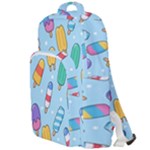 Cute Kawaii Ice Cream Seamless Pattern Double Compartment Backpack