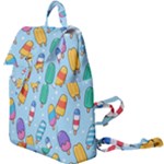 Cute Kawaii Ice Cream Seamless Pattern Buckle Everyday Backpack