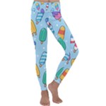 Cute Kawaii Ice Cream Seamless Pattern Kids  Lightweight Velour Classic Yoga Leggings