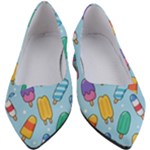 Cute Kawaii Ice Cream Seamless Pattern Women s Block Heels 