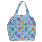 Cute Kawaii Ice Cream Seamless Pattern Boxy Hand Bag