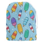Cute Kawaii Ice Cream Seamless Pattern Drawstring Pouch (3XL)
