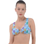 Cute Kawaii Ice Cream Seamless Pattern Ring Detail Bikini Top