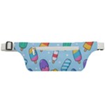 Cute Kawaii Ice Cream Seamless Pattern Active Waist Bag