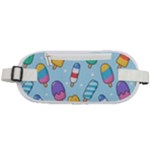 Cute Kawaii Ice Cream Seamless Pattern Rounded Waist Pouch