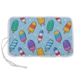 Cute Kawaii Ice Cream Seamless Pattern Pen Storage Case (S)