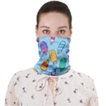Cute Kawaii Ice Cream Seamless Pattern Face Covering Bandana (Adult)