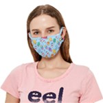 Cute Kawaii Ice Cream Seamless Pattern Crease Cloth Face Mask (Adult)