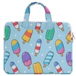 Cute Kawaii Ice Cream Seamless Pattern MacBook Pro 13  Double Pocket Laptop Bag