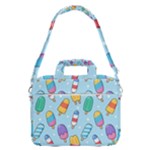 Cute Kawaii Ice Cream Seamless Pattern MacBook Pro 16  Shoulder Laptop Bag