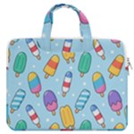 Cute Kawaii Ice Cream Seamless Pattern MacBook Pro 16  Double Pocket Laptop Bag 