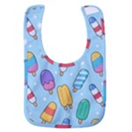 Cute Kawaii Ice Cream Seamless Pattern Baby Bib