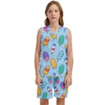 Cute Kawaii Ice Cream Seamless Pattern Kids  Basketball Mesh Set