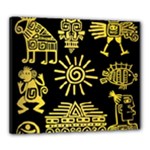 Maya Style Gold Linear Totem Icons Canvas 24  x 20  (Stretched)