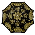 Maya Style Gold Linear Totem Icons Straight Umbrellas