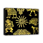 Maya Style Gold Linear Totem Icons Deluxe Canvas 16  x 12  (Stretched) 